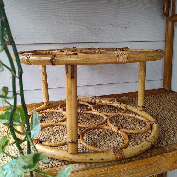 Vintage Rattan Bottle Rack - Picture 6 of 6